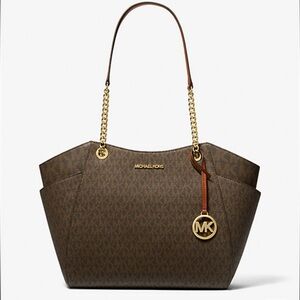 Michael Kors Jet Set Large Signature Logo Shoulder Bag